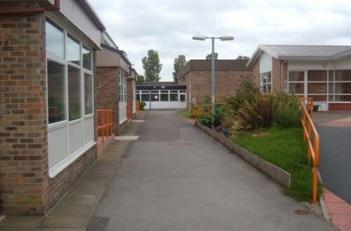 Henshaws College, Knaresborough. We thought we were just walking between buildings. We were really walking into the rest of our lives.