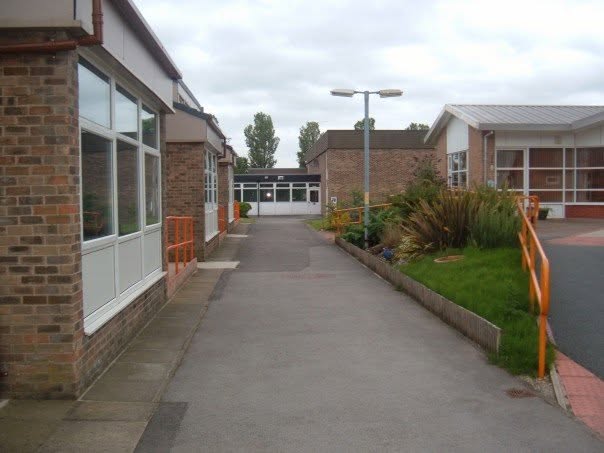 Henshaws College, Knaresborough. We thought we were just walking between buildings. We were really walking into the rest of our lives.
